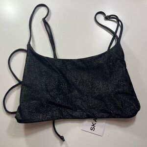 Skatie Black sparkle bikini top